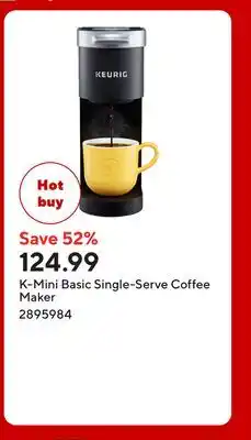 Staples K-Mini Basic Single-Serve Coffee Maker offer