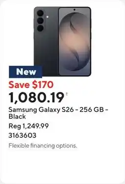 Staples Samsung Galaxy S26 - 256 GB - Black offer