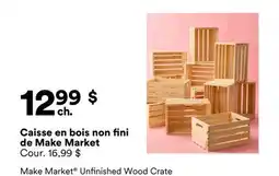 Michaels Caisse en bois non fini de Make Market offer