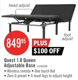 The Brick Quest 1.8 Queen Adjustable Base offer