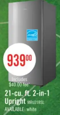 The Brick Midea 21 Cu. Ft. Convertible 2-in-1 Upright Refrigerator-Freezer offer