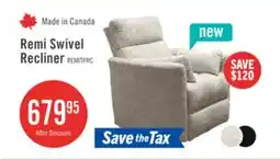 The Brick Remi 38 Fabric Swivel Glider Reclining Chair – Taupe offer