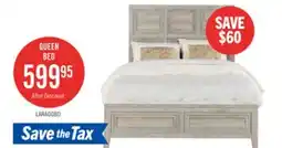 The Brick Lara Panel Bed with Headboard & Frame, Antique Grey - Queen Size offer