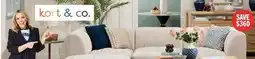 The Brick Kort & Co. Oaklyn Modular 4-Piece Fabric Sectional with Ottoman and Tufted Seat Cushions - Beige offer