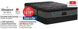 The Brick Beautyrest Black Hotel Executive Suite Eurotop Firm Queen Mattress offer