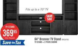 The Brick Brenner 64 TV Stand with Storage and Cable Management for TVs up to 60 - Charcoal offer