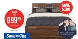 The Brick Scott Living Dante Panel Bed with Headboard & Frame, Brown - Queen Size offer