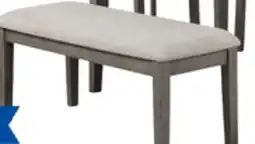 The Brick Krew Dining Bench with Polyester Fabric, 48W - Grey offer