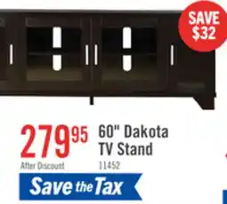 The Brick Dakota 60 TV Stand with Storage and Cable Management for TVs up to 65- Espresso offer