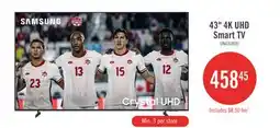 The Brick SAMSUNG 43 U8000H Crystal UHD 4K Smart Tizen TV (UN43U8000HFXZC) – 2026 Model offer