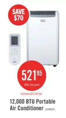 The Brick Black+Decker 12,000 BTU 3-in-1 Portable Air Conditioner offer
