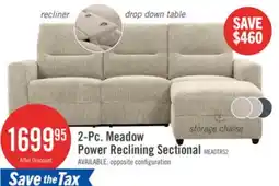 The Brick Meadow 2-Piece Right-Facing Chenille Fabric Power Reclining Sectional with Storage Chaise - Taup offer