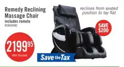 The Brick Remedy 48.4 Faux Leather Reclining Massage Chair - Black offer