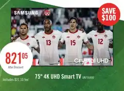The Brick SAMSUNG 75 U8000H Crystal UHD 4K Smart Tizen TV (UN75U8000HFXZC) – 2026 Model offer