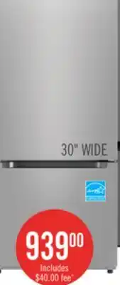 The Brick Midea 18.7 Cu. Ft. Bottom-Freezer Refrigerator - MRB19B7AST offer
