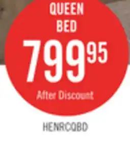 The Brick Scott Living Henri Panel Bed with Headboard & Frame, Wood, Brown - Queen Size offer