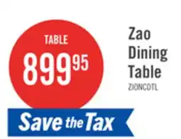 The Brick Zao Dining Table with 66-94W Extension, Melamine, Trestle Base - Brown offer