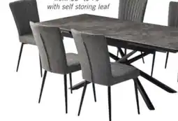 The Brick Tavo 7pc Dining Set with Table & Chairs, 63-79W Extension, Metal - Grey & Black offer