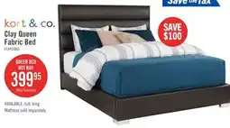 The Brick Clay Queen Fabric Bed offer