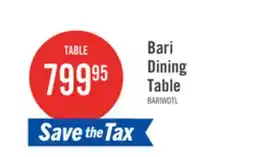 The Brick Bari Dining Table with Marble-Look Ceramic Top, Metal, Geometric Base, 63W - White offer