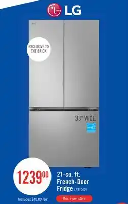 The Brick LG 33 21 Cu. Ft. French 3-Door Refrigerator – Prime Silver offer