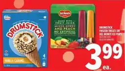 Metro Drumstick frozen treats or del monte ice pops offer