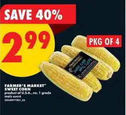 No Frills Farmer's market sweet corn offer