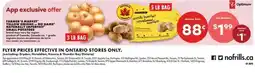 No Frills Farmer's market yellow onions no name naturally imperfect small potatoes offer