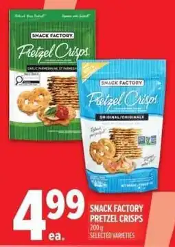 Metro Snack factory pretzel crisps offer