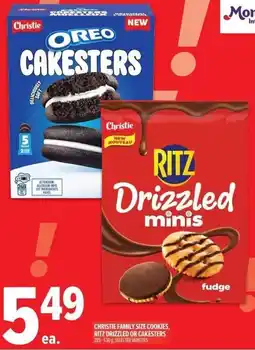 Metro Christie family size cookies, ritz drizzled or cakesters offer
