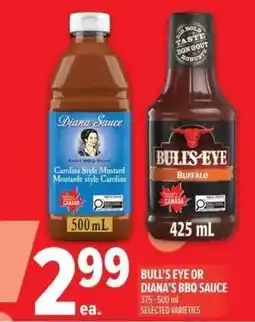 Metro Bull's eye or diana's bbq sauce offer
