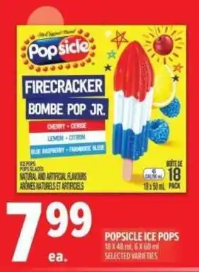 Metro Popsicle ice pops offer
