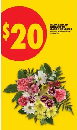 No Frills Deluxe mixed bouquet in season colours offer