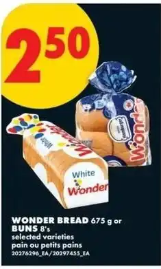 No Frills Wonder bread or buns offer
