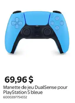 Walmart Manette de jeu DualSense pour PlayStation 5 bleue offer