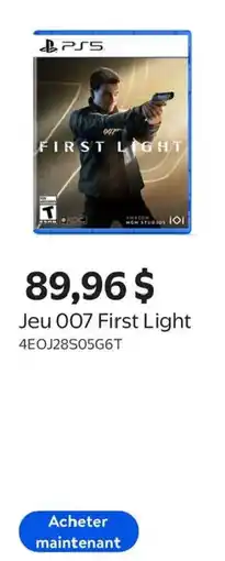Walmart Jeu 007 First Light offer