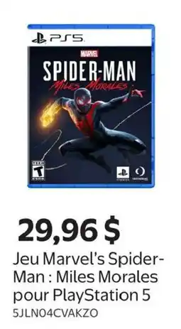 Walmart Jeu Marvel's Spider Man Miles Morales pour PlayStation 5 offer