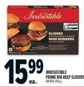 Metro Irresistible prime rib beef sliders offer
