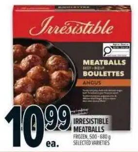 Metro Irresistible meatballs offer