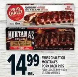 Metro Swiss chalet or montana's pork back ribs offer