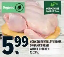Metro Yorkshire valley farms organic fresh whole chicken offer