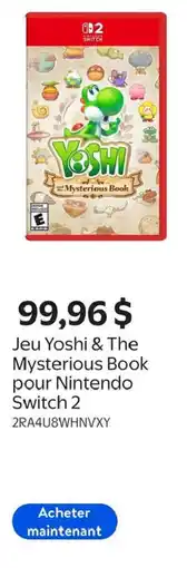 Walmart Jeu Yoshi & The Mysterious Book pour Nintendo Switch 2 offer