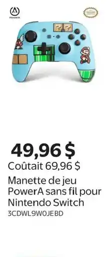 Walmart PowerA sans fil pour Nintendo Switch offer