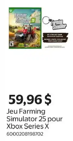 Walmart Jeu Farming Simulator 25 pour Xbox Series X offer