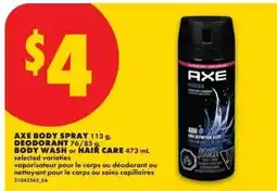 No Frills Axe body spray deodorant offer