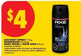 No Frills Axe body spray deodorant offer