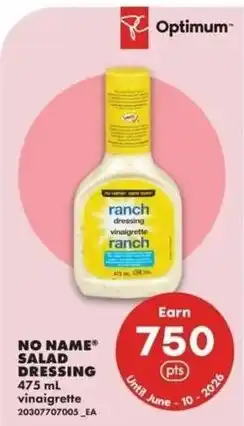 No Frills No name salad dressing offer