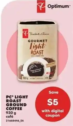 No Frills PC light roast ground coffee offer