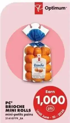 No Frills PC brioche mini rolls offer