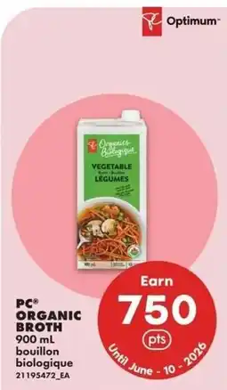 No Frills PC organic broth offer